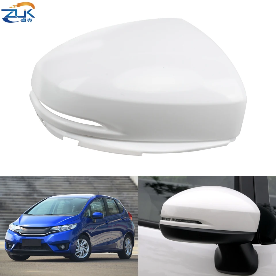 ZUK Zewnętrzna osłona lusterka wstecznego do HONDA FIT JAZZ GK5 2014-2019 CITY GM6 Obudowa lusterka bocznego z lampą