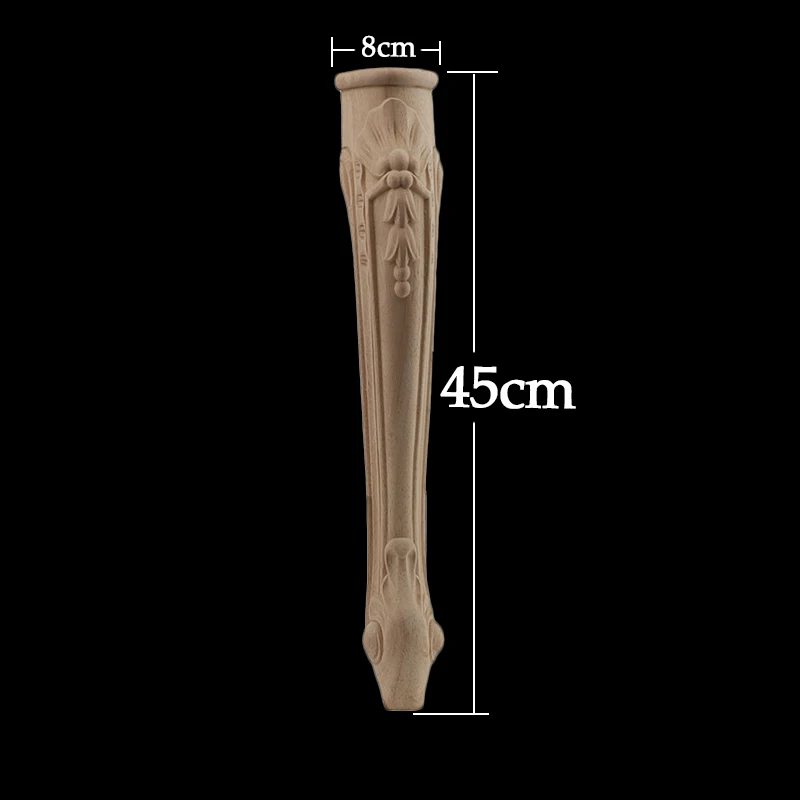 Meubilair met massief houten poten Carving Flower Sofa Seat TV-kast Voeten Geen verf Drop Ship Vervang huisdecoratieaccessoires