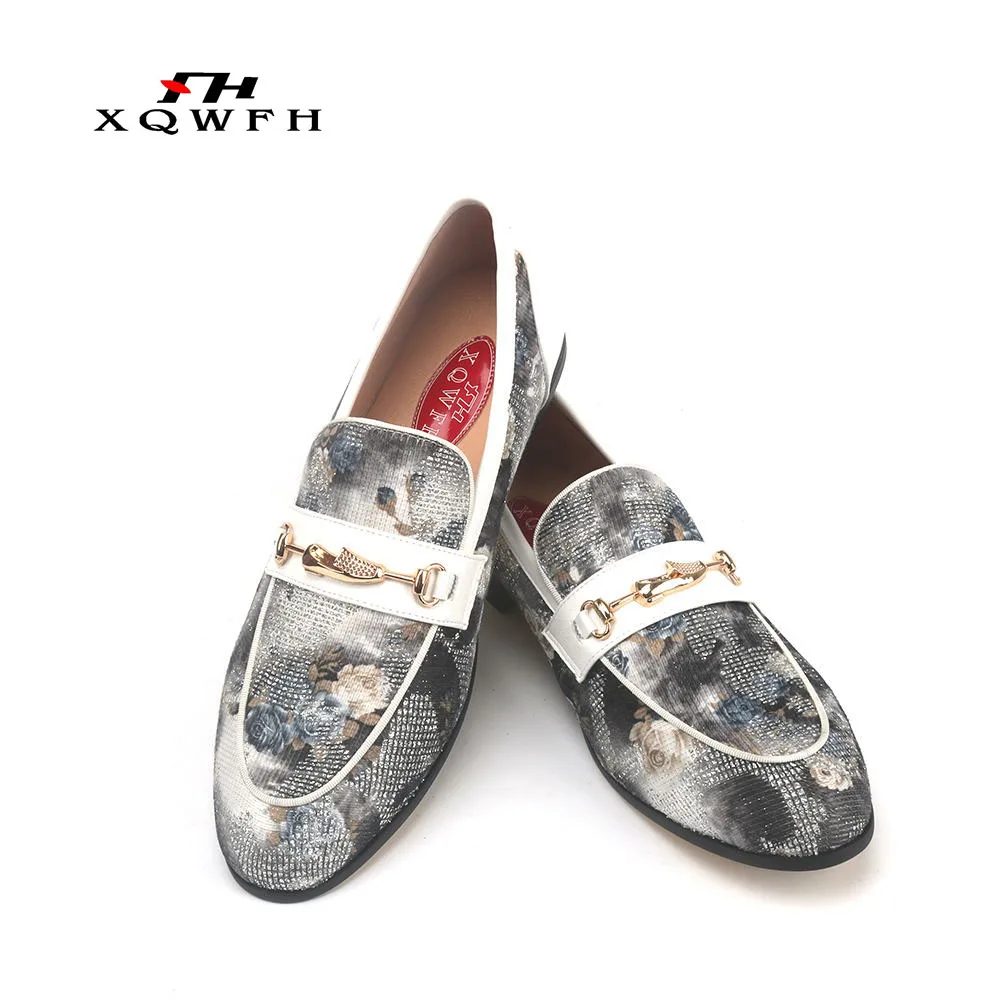 

XQWFH Loafers Luxury Dress Shoes Men Canvas Slip On Man Flats Casual Shoes Mens Car Driving Shoes Italian Handmade Men Slippers