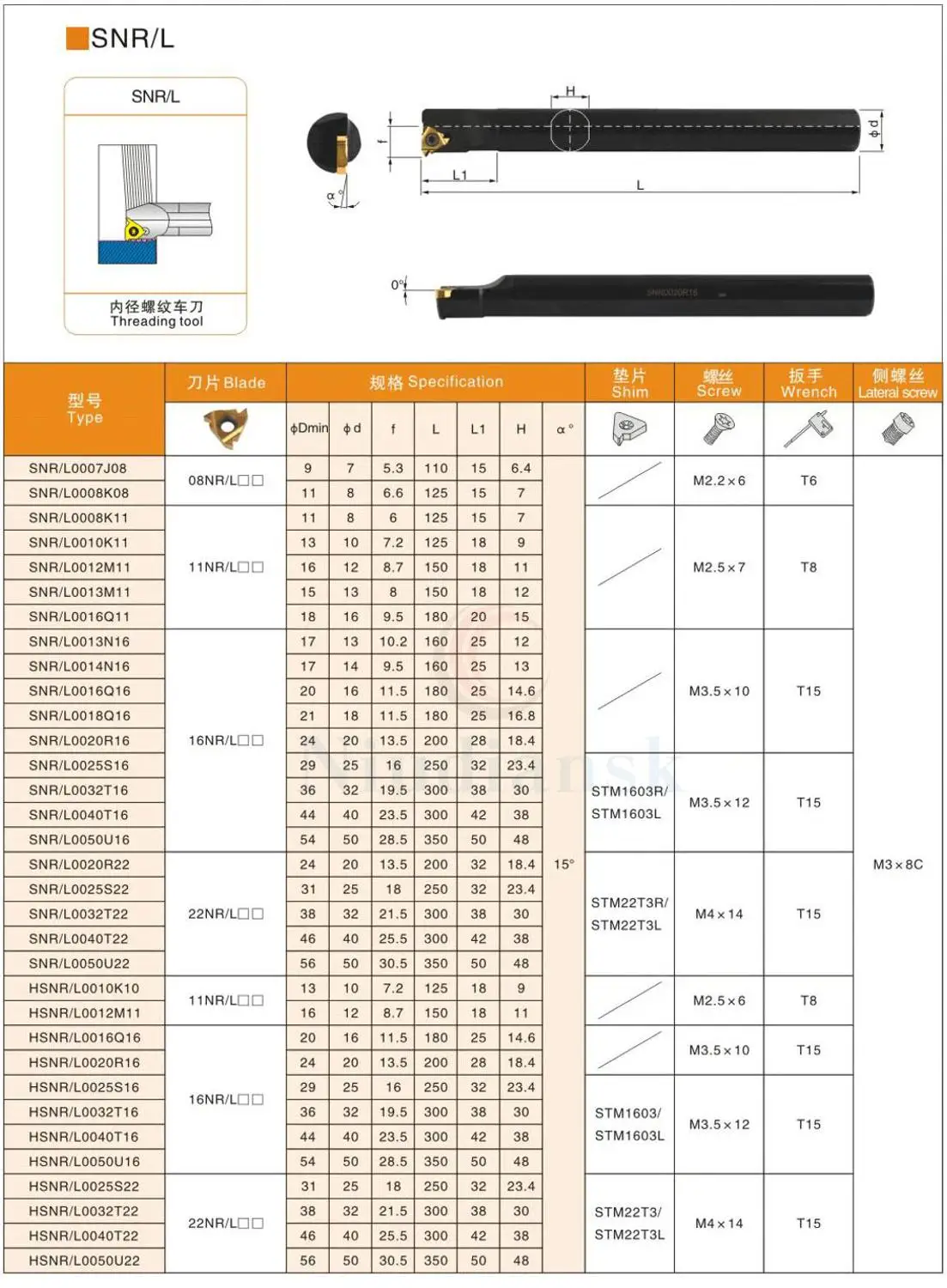 SNR0010K11 مخرطة عمود تخريم تحول أداة حامل 11IR A60 VP15TF UE6020 US735 باستخدام الحاسب الآلي كربيد إدراج شفرات الموضوع تحول شفرة