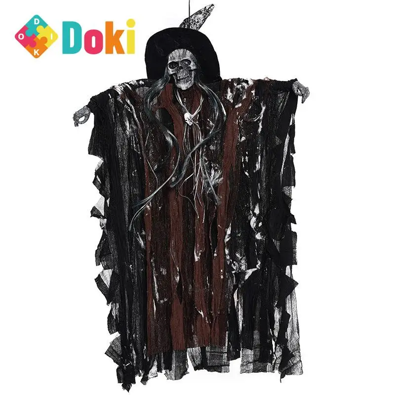 

Doki Toy 2023 Хэллоуин дом с привидениями камера для платья подвесной каркас с привидениями искусственное платье