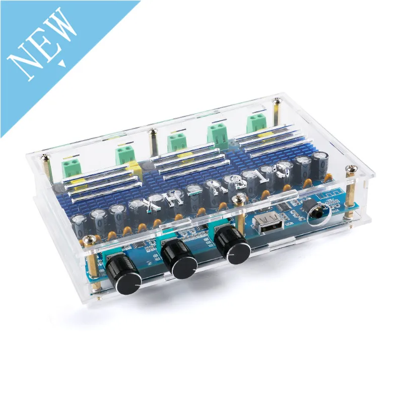 

TDA3116D2 Digital Power Amplifier Board 4 Channel 2*50W+2*100W Stereo Voice Audio AUX AMP Module 50Wx2+100Wx2 Bluetooth-compatib