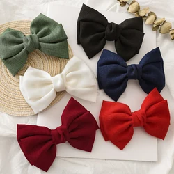 Girls New Oversized Bow Knot Hairgrips Linen Barrette Hair Clip Ponytail Women Elegant Headwear Hairpins Hair Acessory ?? ???