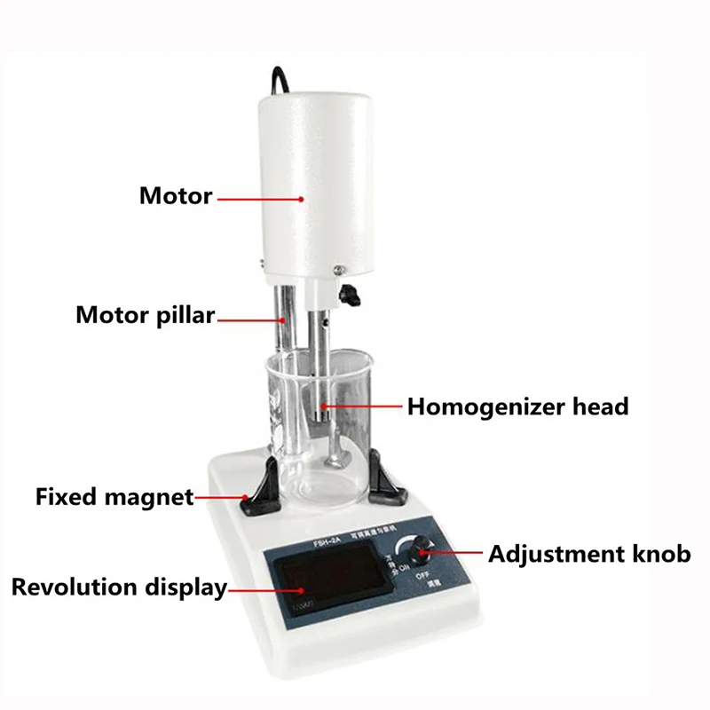 110V / 220V laboratoryjny szybki homogenizator cyfrowy wyświetlacz homogenizatora emulgującego FSH-2A