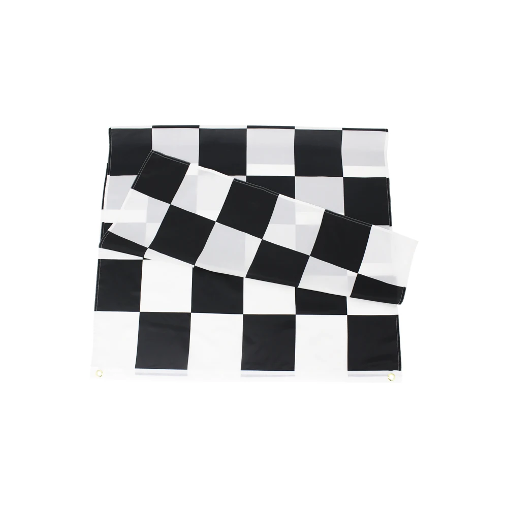 Free Shipping F1 Racing Flag 90x150cm 100% Polyester Classic Black White Checkered Racing Race Start Special Banner