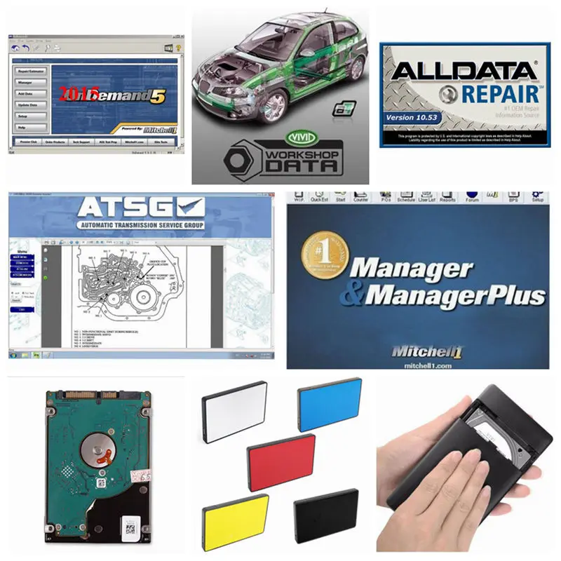 Alldata 10.53v Auto Repair Software Mit/chell Od5 M.itchell On-Demand Elsa ET.KA Vivid Workshop All Data Software 1TB HDD 2021