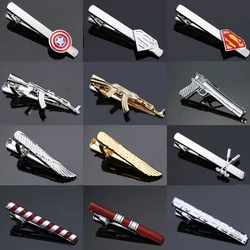 31 high quality aircraft tie clip brand new fashion laser metal machine gun tie clip pin men's Tie Wedding Shirt badge gift