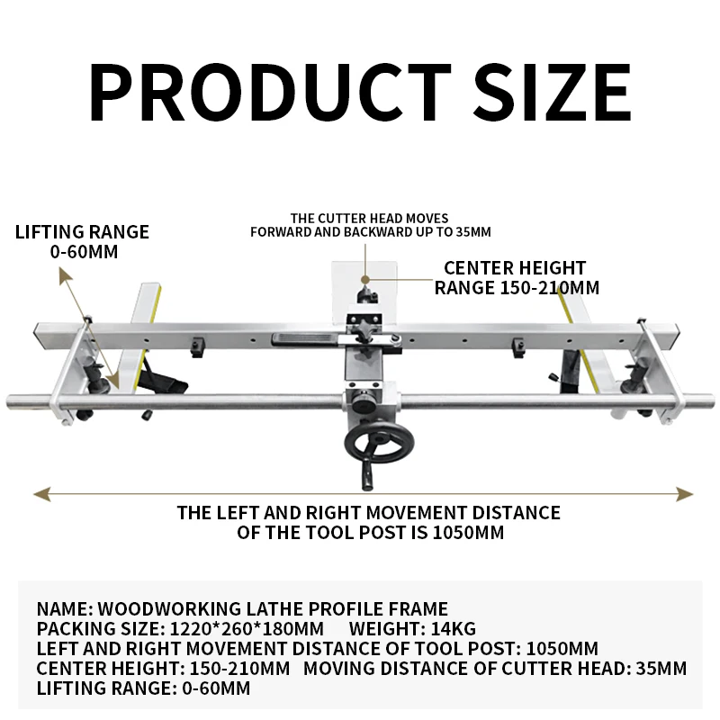 Woodworking Lathe Copy Frame Stair Column Armrest Table and Chair Leg Template Machining Tool Holder Guide Wood Rotary Copying