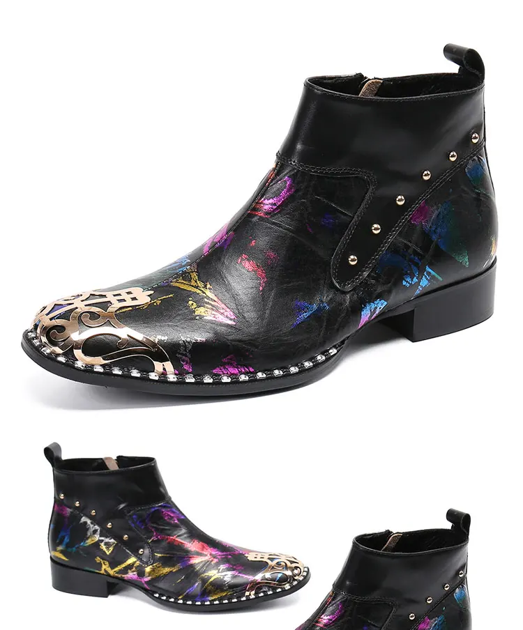 Sommer Mann spitz Frenulum Schuhe Kleid Stiefel Modell Show Schuhe Bankett Party personal isierte Rindsleder heiraten Herren schuhe – Detail 14