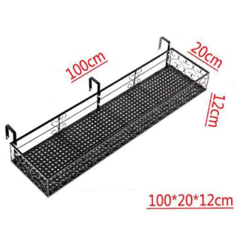 22% Rack Type Burglar Mesh  Iron Art Flower Rack Guardrail Botany Flowerpot Frame Wall Hanging Meaty Railing Flower Rack