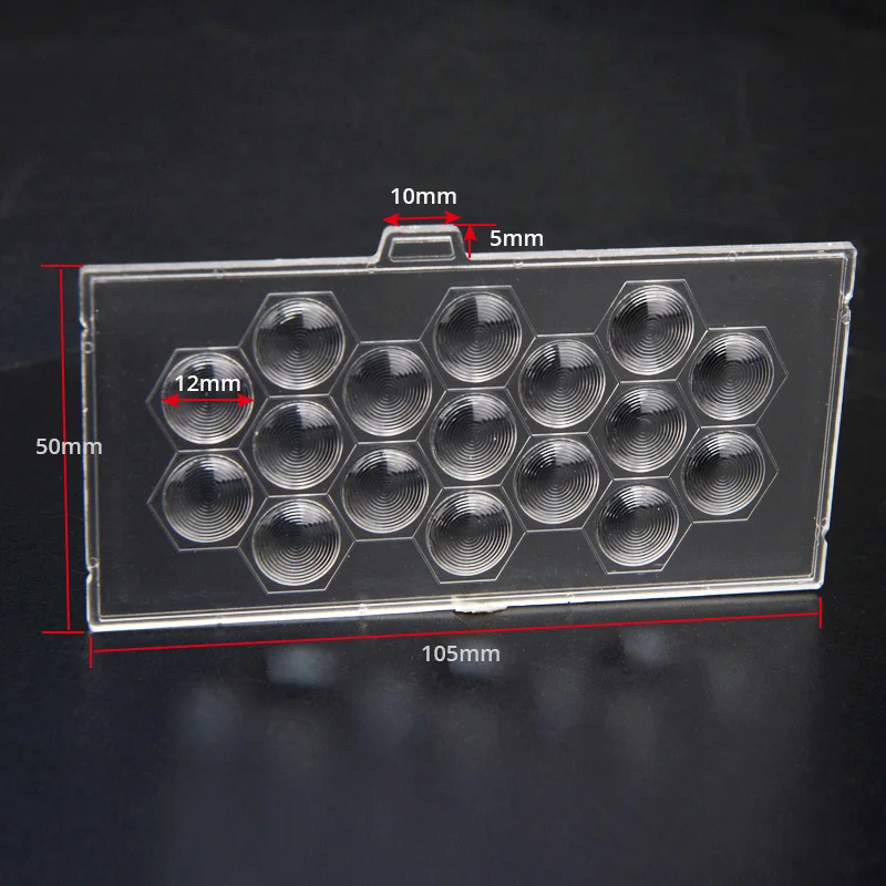 Plastic Linear Solar Fresnel Lens LED Lampshade Condenser Multi-lamp Beads Special Array Acrylic Threaded Mirror Projector Lens