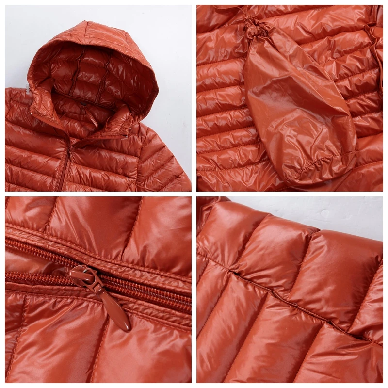 Oversized 7XL 8XL Plus Long Down Jacket Women Winter Ultra Light Down Jacket Women with Hooded Down Coat Female Big Size Coats