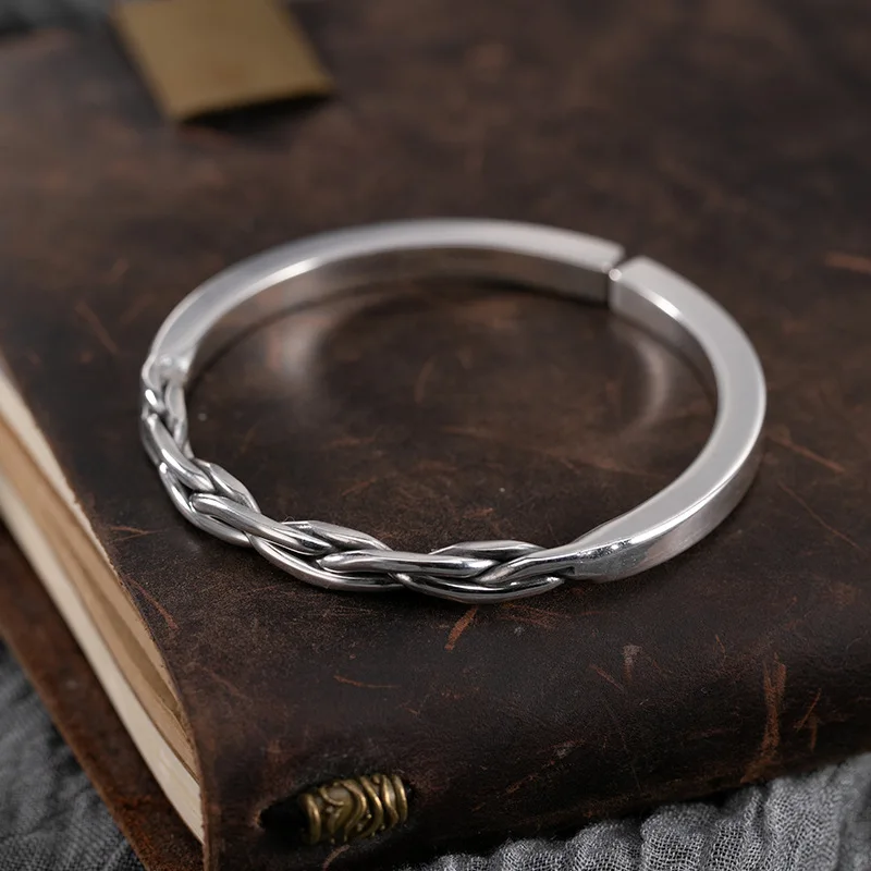 ★ancient ways contracted engraving sterling silver solid silver bracelets bracelets first act the role ofing is tasted