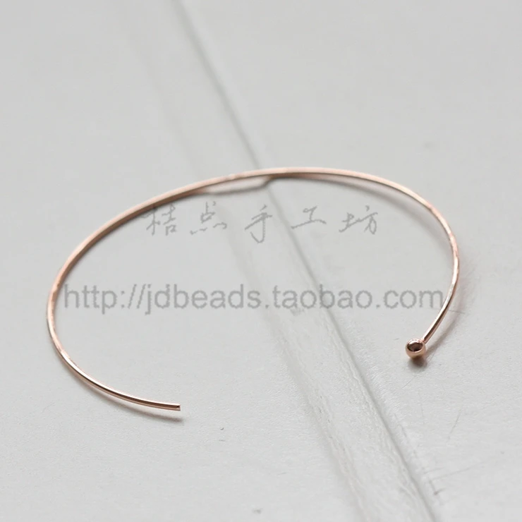 2 Pieces Premium Plated Earring Hooks - Ear Wires - Open Circle - Earring Finding 40mm (3405C)