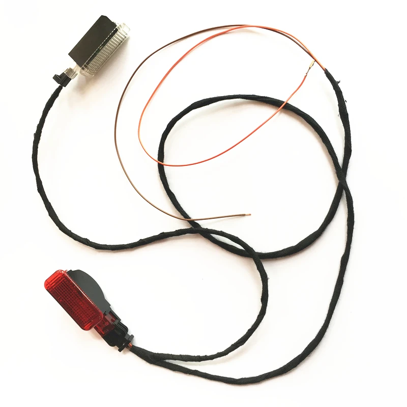 Car Red Door Warning Light+LED Footwell Light Cable Wiring Harness For A3 S3 A4 B8 S4 A5 A6 C7 S6 A7 A8 S8 Q3 Q5 Q7 8KD947411