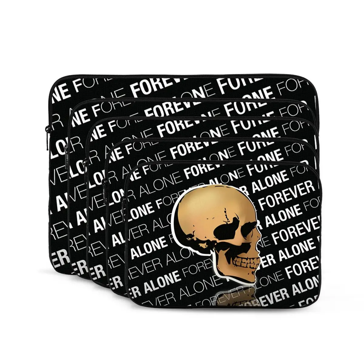 Skull, Forever Alone Computer ipad Laptop Cover Case Laptop Sleeve Bag Portable Cover Fundas Pouch