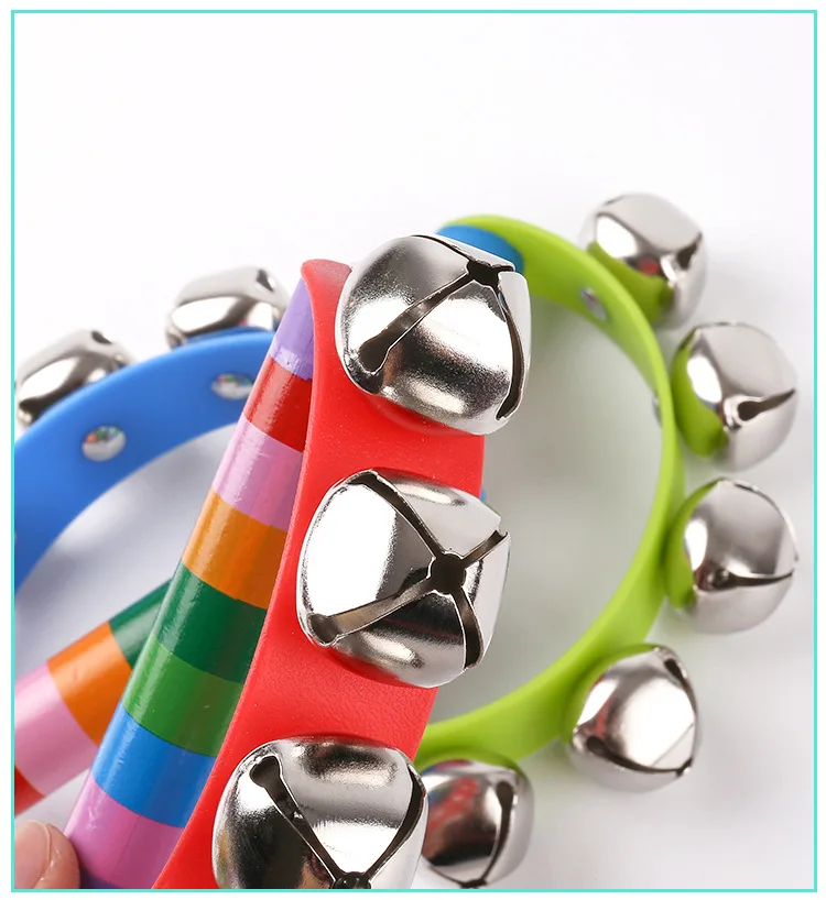 

2023 New Baby Jingle Shaking Bell Musical Instrument Hand Held Toddler Teether Rhythm Educational Instrument Toys For Baby Kid