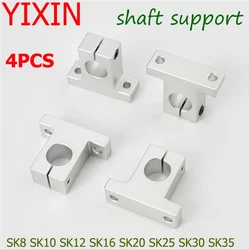 4pcs SK8 SK10 SK12 SK16 SK20 SK25 SK30 SK35 linear bearing rail shaft Support Linear Shaft Linear Rod CNC Router 3D printer Part