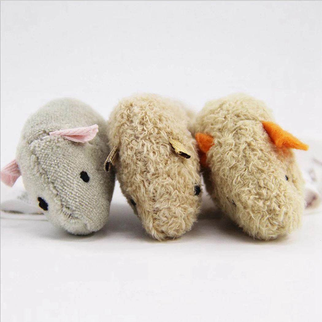 3Pc Cat Mice Toys Interactive Bite-Resistant Artificial Plush Cute Cat Interactive Toys Cat Chew Toy Pet Supplies Cat Teeth Toys