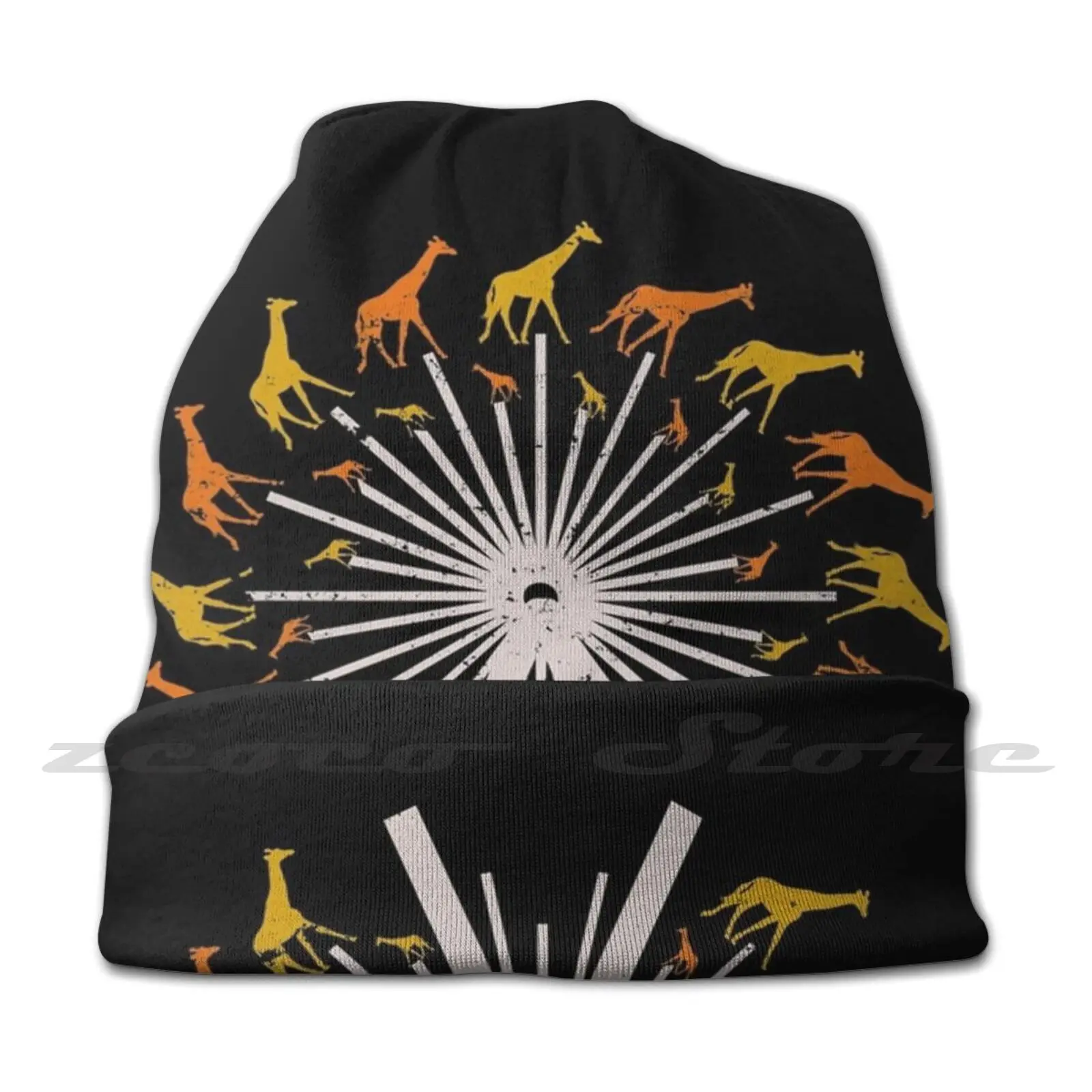 Then You Can Never Get Enough Of Giraffes. In The Zoo You Always Like To See The Animals From Africa. Adult Kids Knit Hat