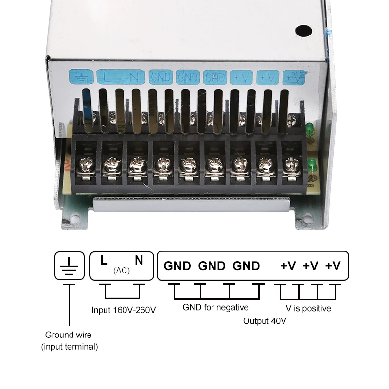 GY400W-40-A Switching Power Supply 40V 10A 400W Nema 23 Stepper Motor Power Supply Drive CNC Laser Engraving And Cutting Machine