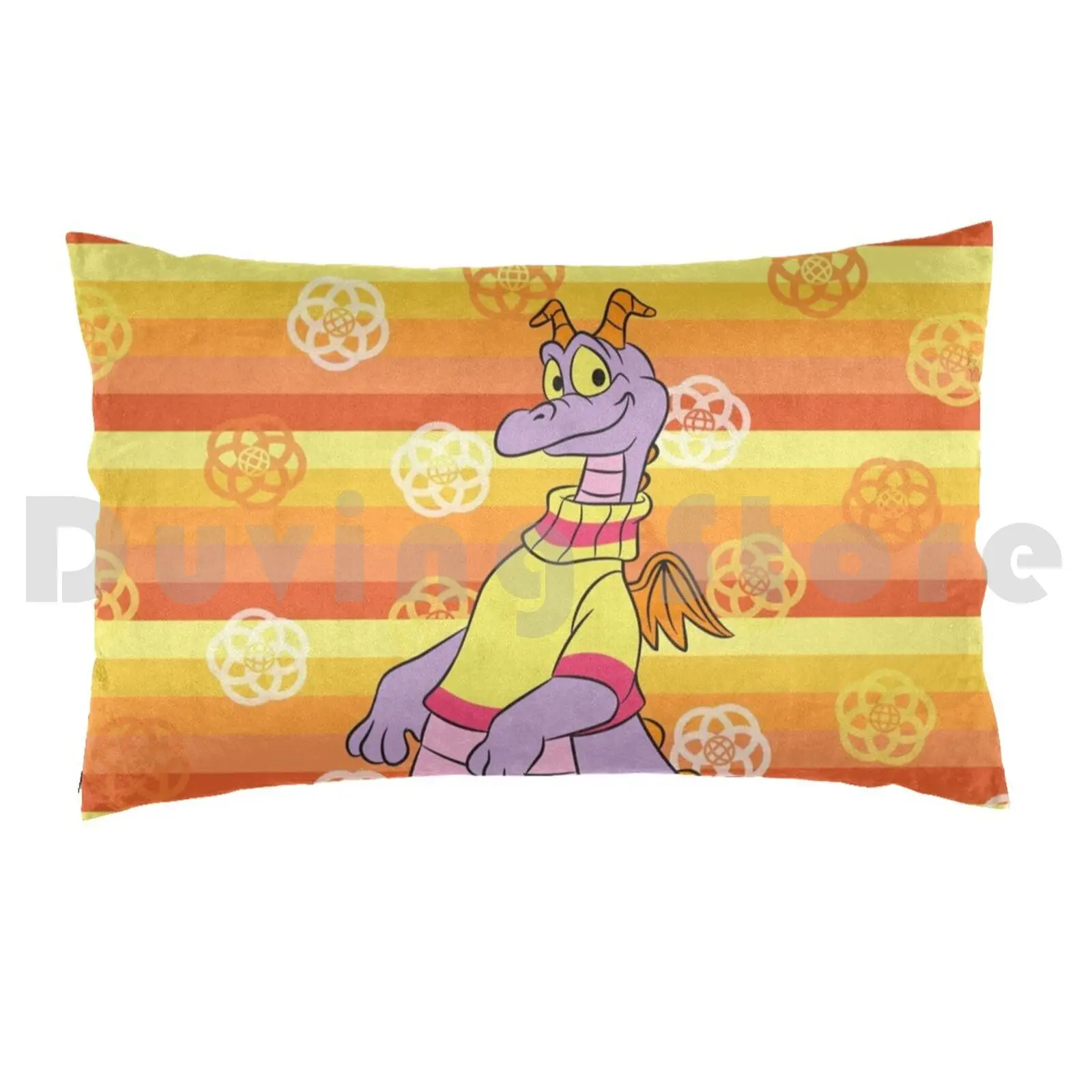 Retro Orange Stripe FigmentPillow case Figment Journey Into Imagination