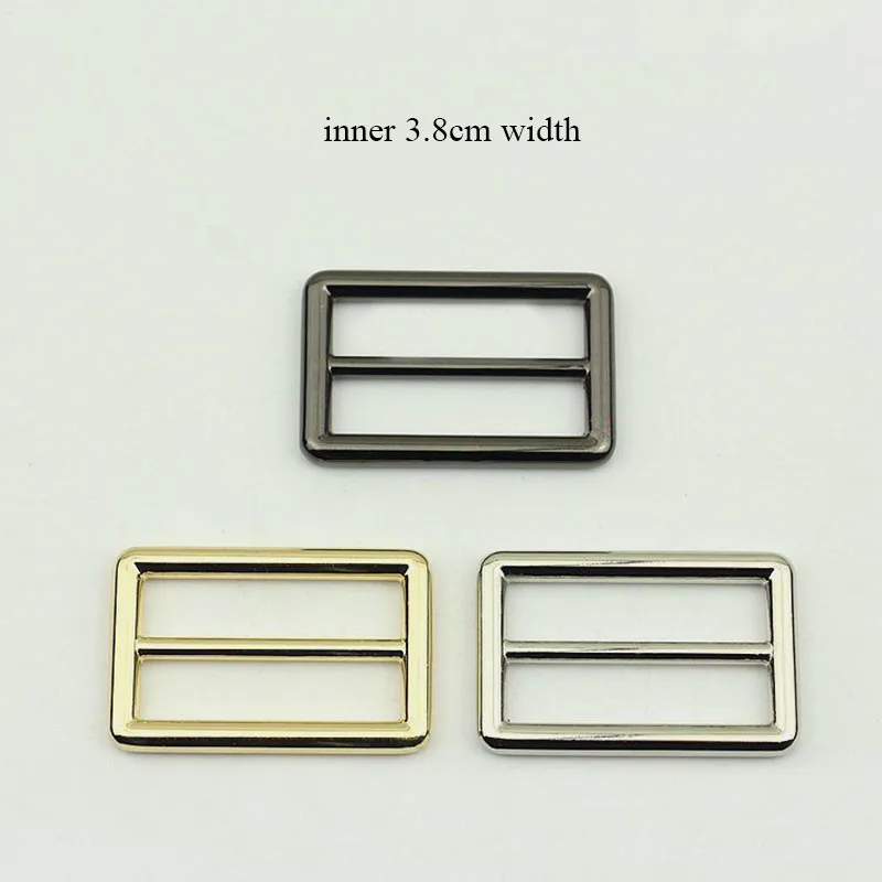 

10Pcs Diecast 38mm Tri-Glide Slider Adjust 1.5 inch Metal Buckles for Backpack Web Strap DIY Bag Belt Leather Craft Accessory