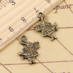 10 Stcs Charms Rabbit 21x15mm Tibetaner Bronze Silber Farbanhänger Alte Schmuck Herstellung DIY Handwerksanhänger 8 Hauptverkäufe Coelho Bronze - №2