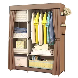 Bedroom Non-woven Cloth Wardrobe Folding Portable Clothing Storage Cabinet Dustproof Cloth Closet Home Furniture