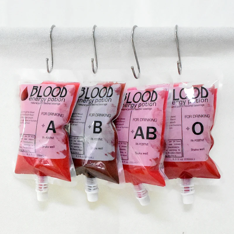 

5/10pcs 250ml Transparent PVC Juice Blood Bags Reusable Drink Bag Halloween Party Cosplay Vampire Pouch Props Halloween Kids Toy