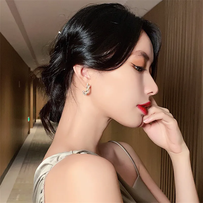 2020 New Vintage Japan Korean Hoop Earrings For Women Handmade Sweet Fake Pearl Circle Jewelry Pendientes Gifts