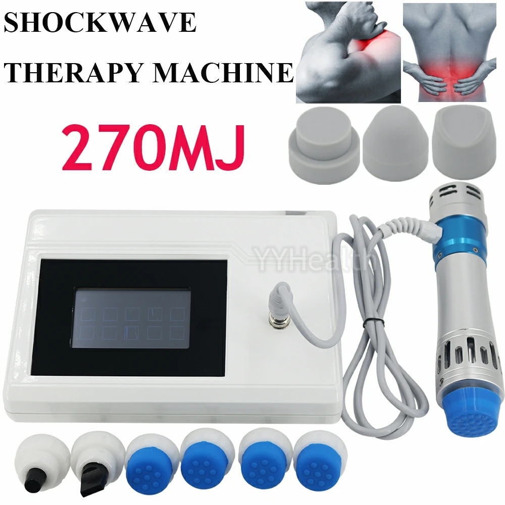 

New Shockwave Therapy Machine Physical Therapy Waist Stern Pain Shock Wave ED Treatment And Shoulder Pain Removal 270MJ Massager