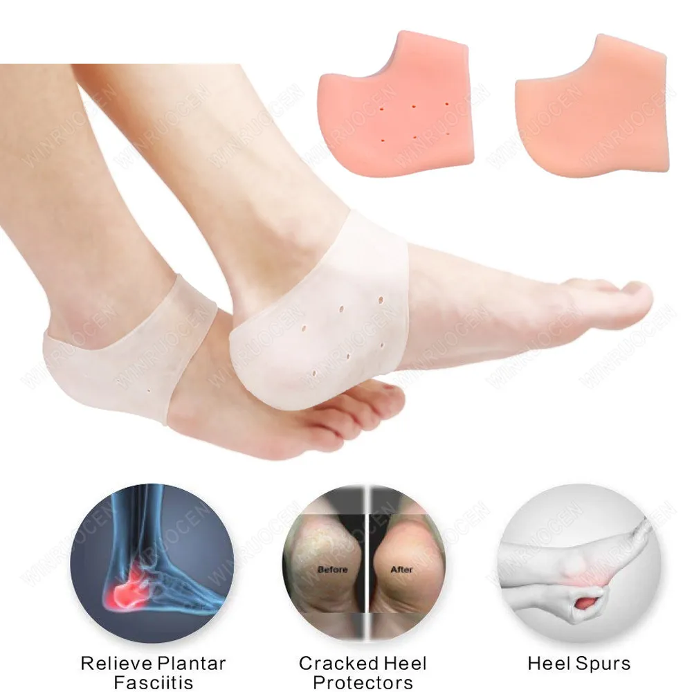 Moisturizing Silicone Gel Feet Care Socks For Relief Plantar Fasciitis Feet Care Socks With Hole Cracked Heel Pain Care Tool