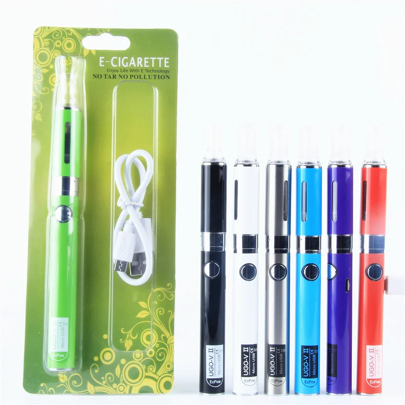 Meg nem látott UGO-V2 II Elektronfizika Szivarka atomizer Üteg vape pen+charger készlet MT3 650 900 mah számára EVOD