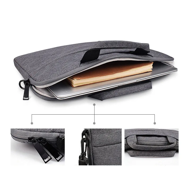 Imagem -03 - Bolsa de Ombro para Laptop Bolsa Nova de Laptop de 13 14 15 16 Polegadas para Notebook Macbook Air Pro com Manga Bolsa Mensageiro para Computador Pasta de Viagem