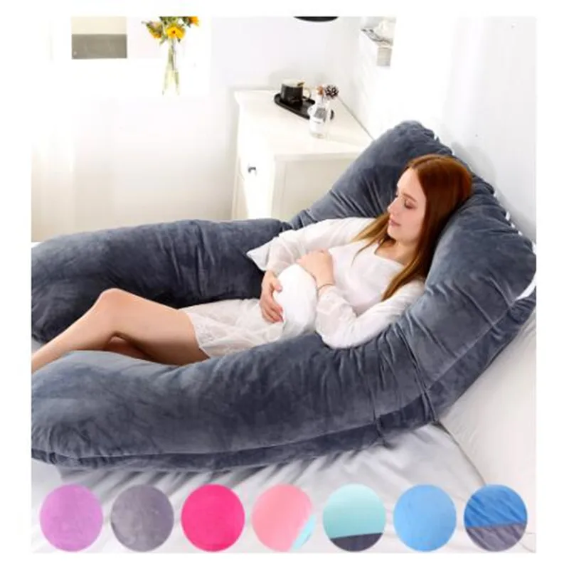 1PCSNew sleep support pillow for pregnant women body pillowcase cotton U shape maternity pillows pregnancy side sleepers bedding