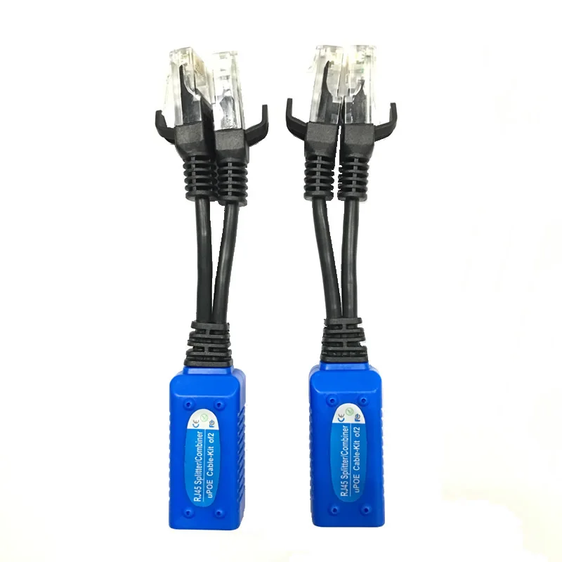 RJ45 Splitter Combiner uPOE Cable Kit POE Adapter Cable Connectors Passive Power Cable For POE Camera System