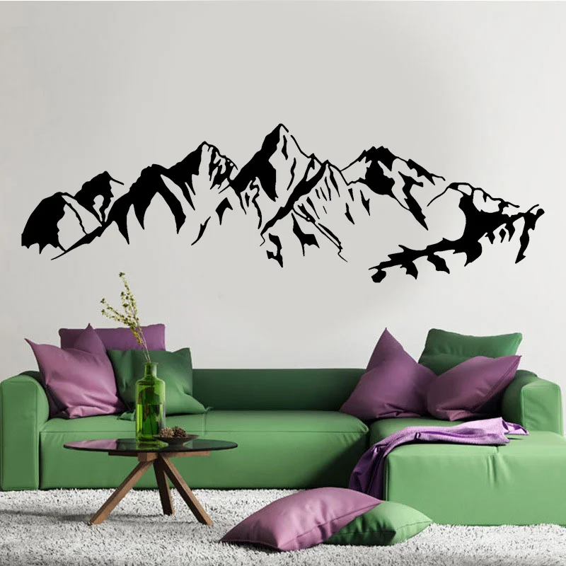 Mountain Range Karakoram Mountains Wall Decal Landscape Home Decor for Living Room Bedroom Wall Stickers Interior Wallpaper S440