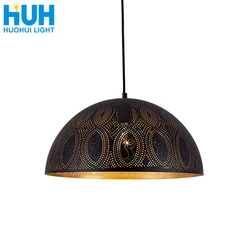 Retro industrial wind chandelier restaurant entrance bar American handmade hollow iron chandelier designer personality lamps