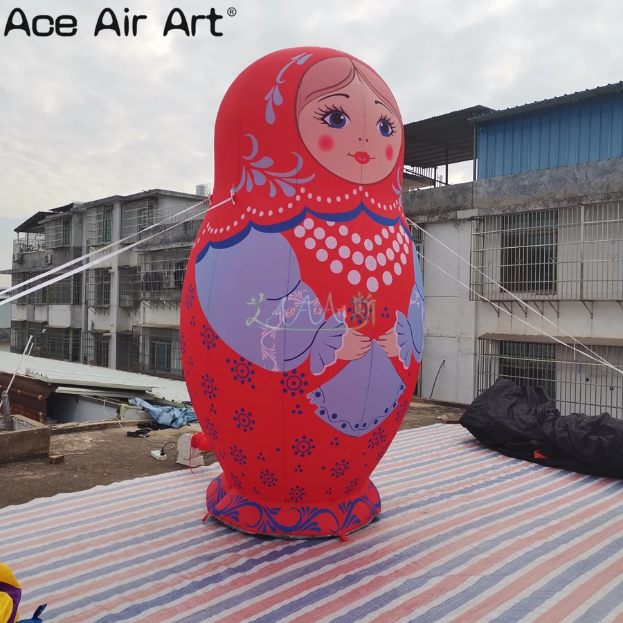 

Customized Full Printed Advertising Russia Child Fun Balloon Inflatable Russia Doll Replica With Blower For Promotion