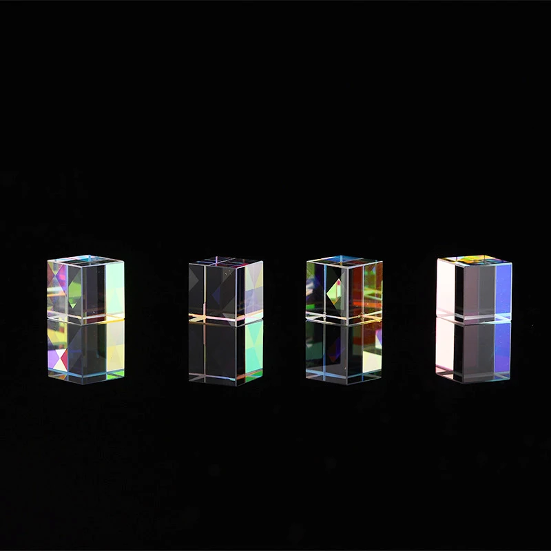 1Pc 12.7x12.7mm Cubic Science Cube Optical Prisma fotografia z sześciokąta pryzmat dekoracji domu pryzmat szkła, kolor dziecko prezent