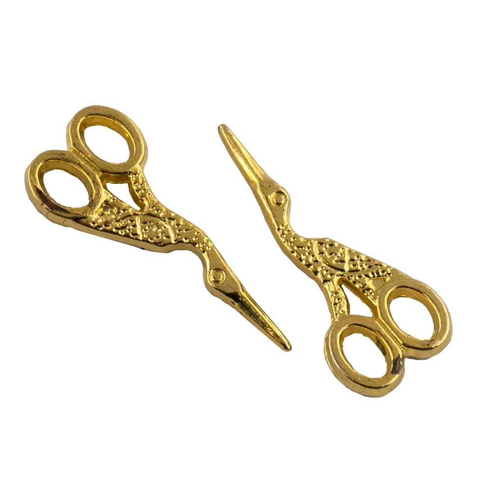 2 sztuk 1/12 domek dla lalek miniaturowe akcesoria Mini Metal Vintage, w żurawie kształt nożyczki Model symulacyjny zabawki lalki dekoracja domu — zdjęcie 5