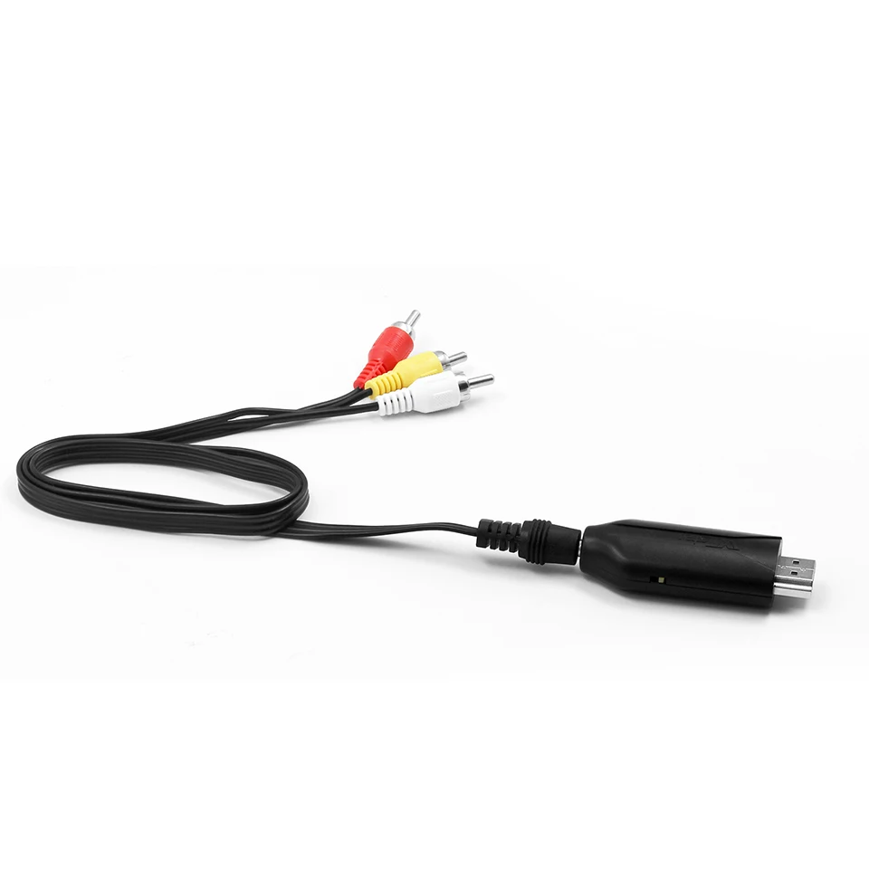 Adaptador HDMI a RCA AV/CVBS, convertidor de vídeo HD, caja HDMI a RCA AV/CVSB L/R, vídeo 1080P, Mini HDMI a AV, compatible con NTSC PAL