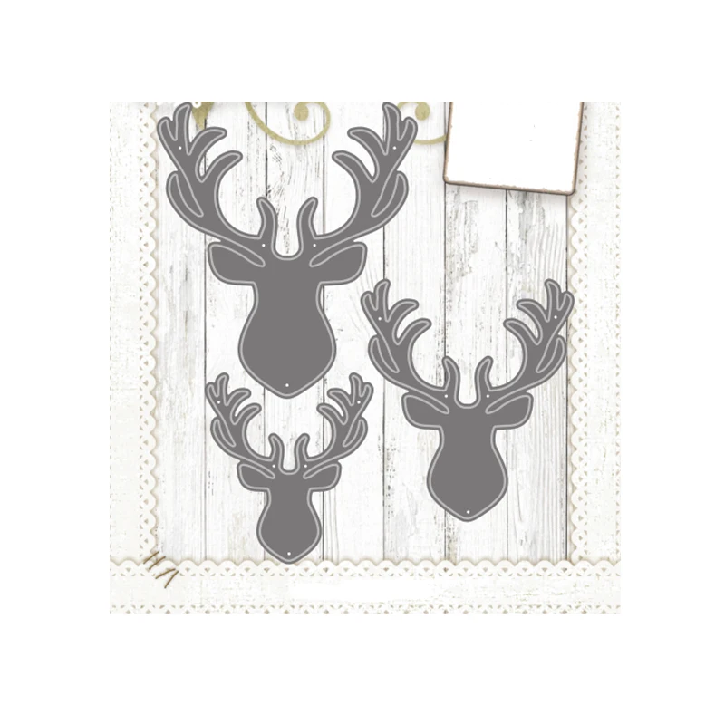 2024 New Arrival Christmas Reindeer Decration Metal Cutting Dies for Scrapbooking Knife Mould Blade Punch Stencil Card Making