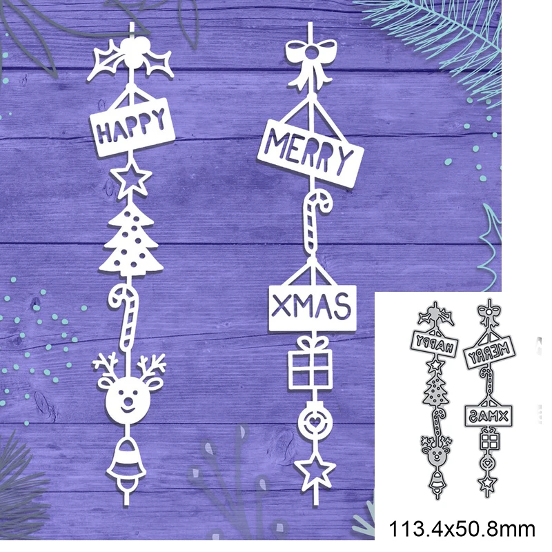 HAPPY  MERRY XMAS Christmas  Metal Cutting Dies For DIY Scrapbook Cutting Die Paper Cards Embossed Decorative Craft Die Cut New