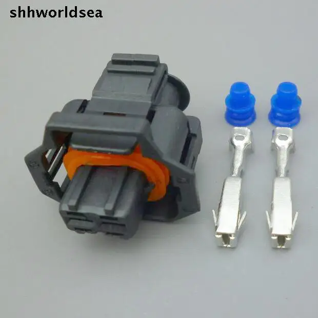 worldgolden 10sets waterproof  2 pin  for diesel common rail injector pin connector with  terminal 3.5mm