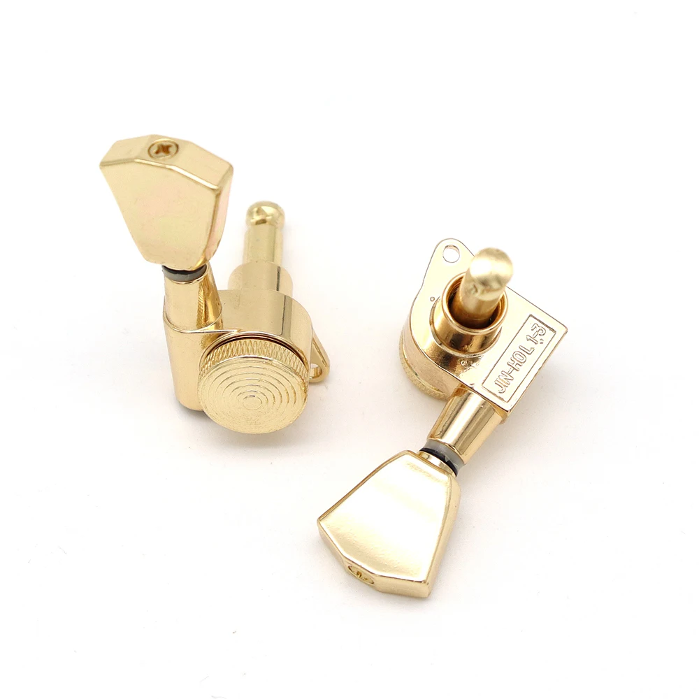 1set Guitar Tuning Peg JIN HO JN04 Gold Lock Peg Keystone Type 3R3L Locking Tuners For LP Guitar