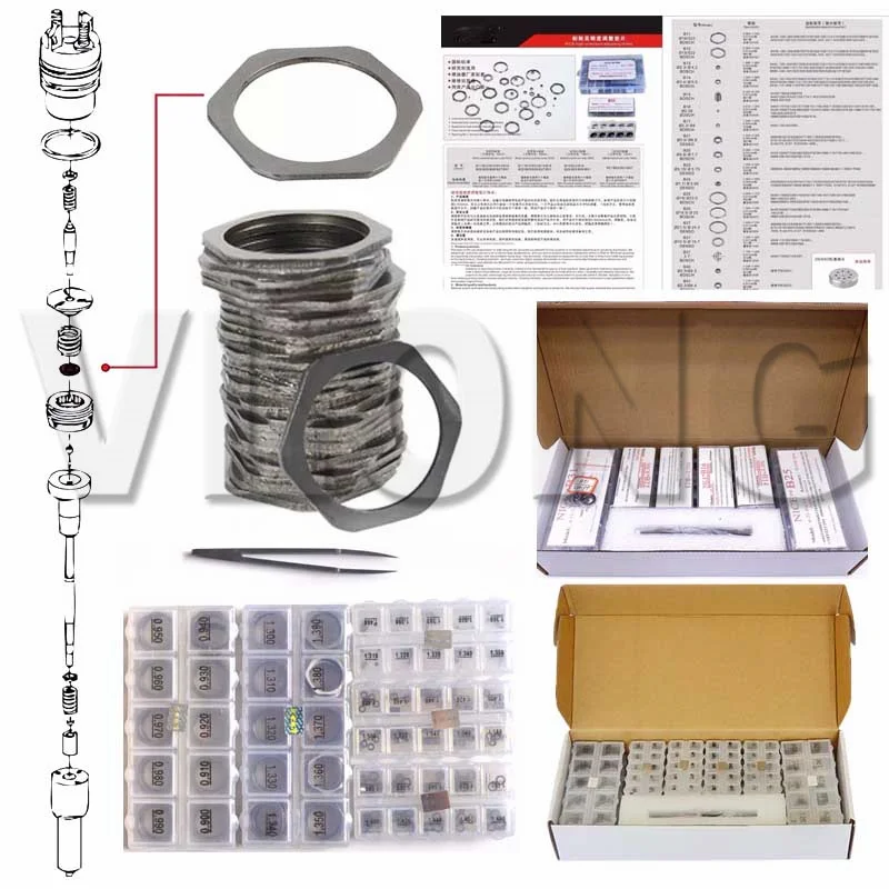 100pcs! Common Rail Injector Adjusting Washer Shim Gasket Repair Kit B11 B12 B13 B14 B15 B16 B21 B22 B23 B24 B25 B26 B27 B31 B42