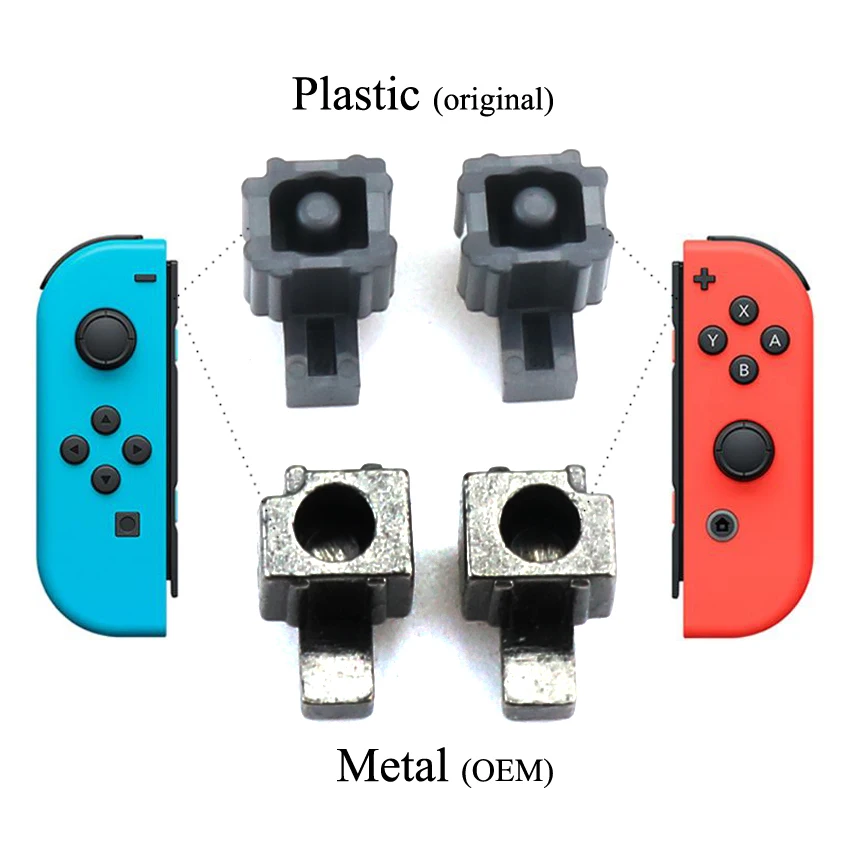 YuXi 1 Pasang Asli Plastik & Metal Kunci Gesper untuk Nintend Switch NS NX Joy Con Perbaikan Bagian JoyCon kiri Kanan Controller