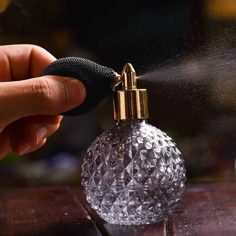 100ml bärbar vintage kristallglas parfymflaska med airbag-förstärkare tom kosmetisk behållare mini återfyllningsbara sprayflaskor 6 best sales kristall parfymflaska - №1